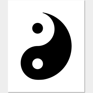 Yin Yang Black Posters and Art